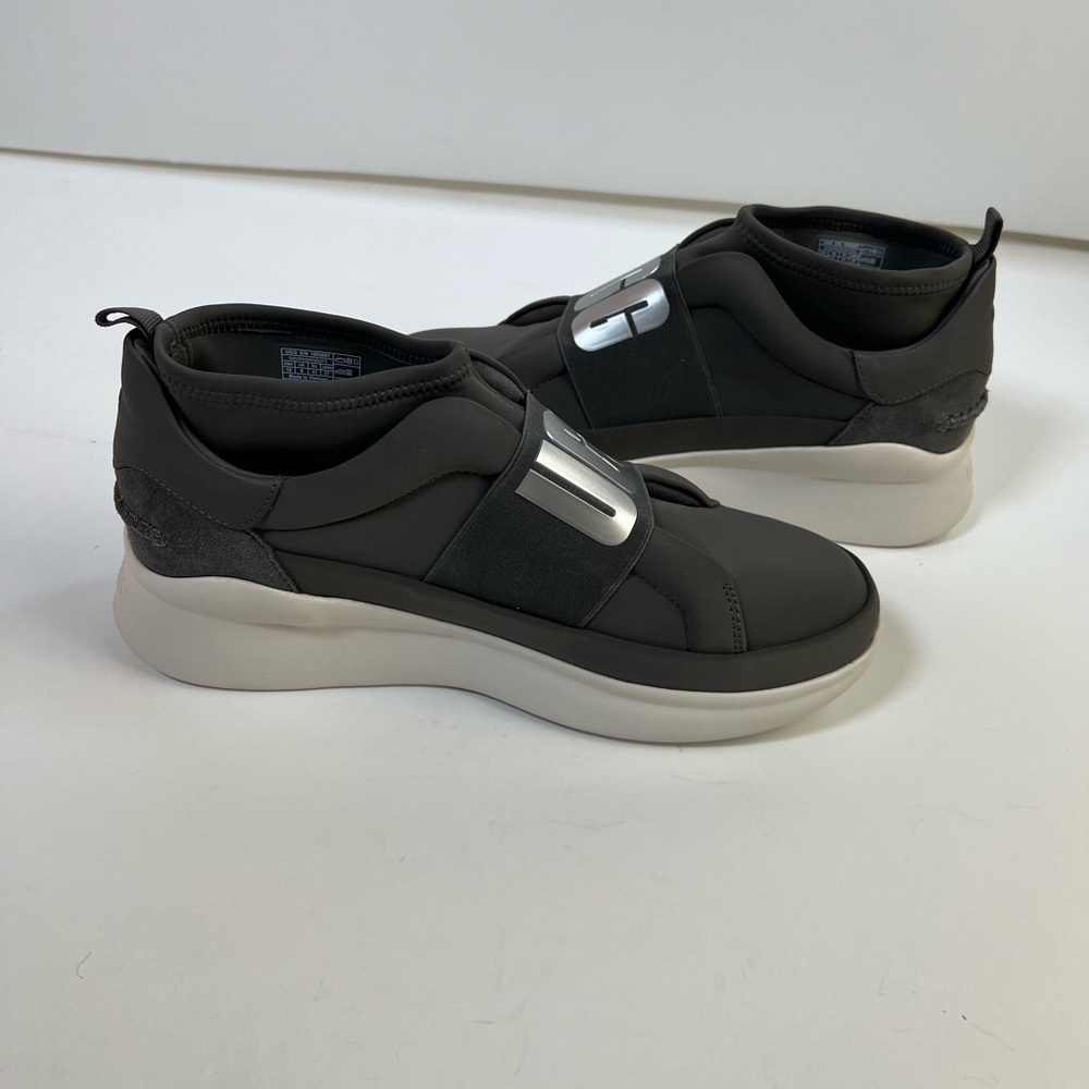 UGG Neutra Logo Elastic Slip-On Sneakers Gray/White Women’s Size 10 - Picture 10 of 16